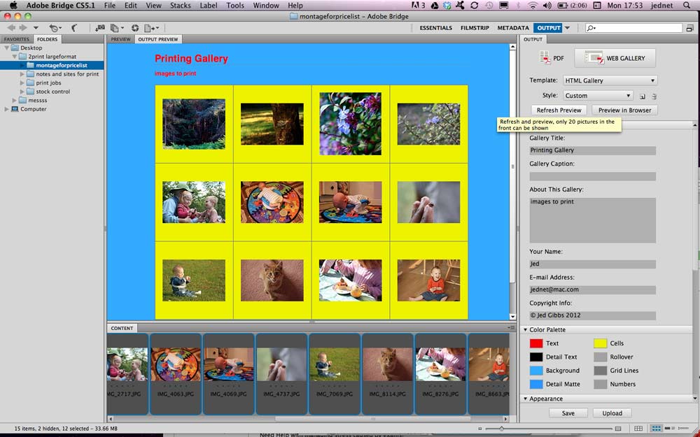 Adobe Bridge preview