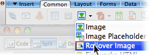 adding rollover images to Adobe Dreamweaver 
